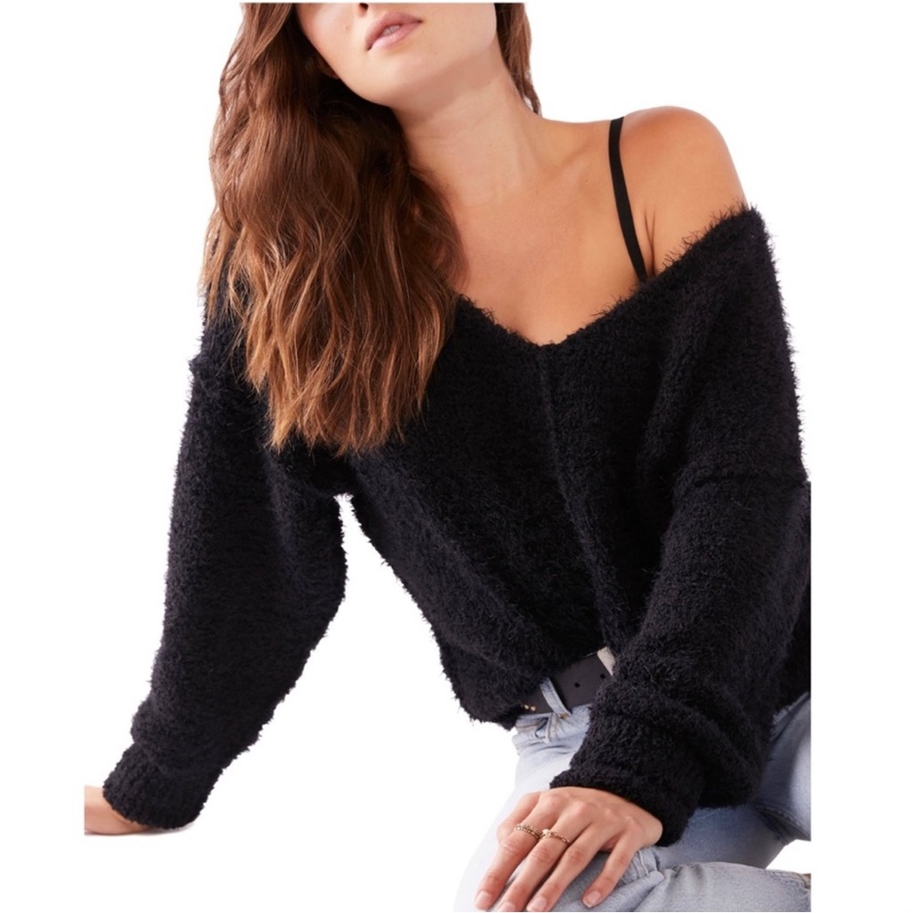 Free People Black Icing Sweater